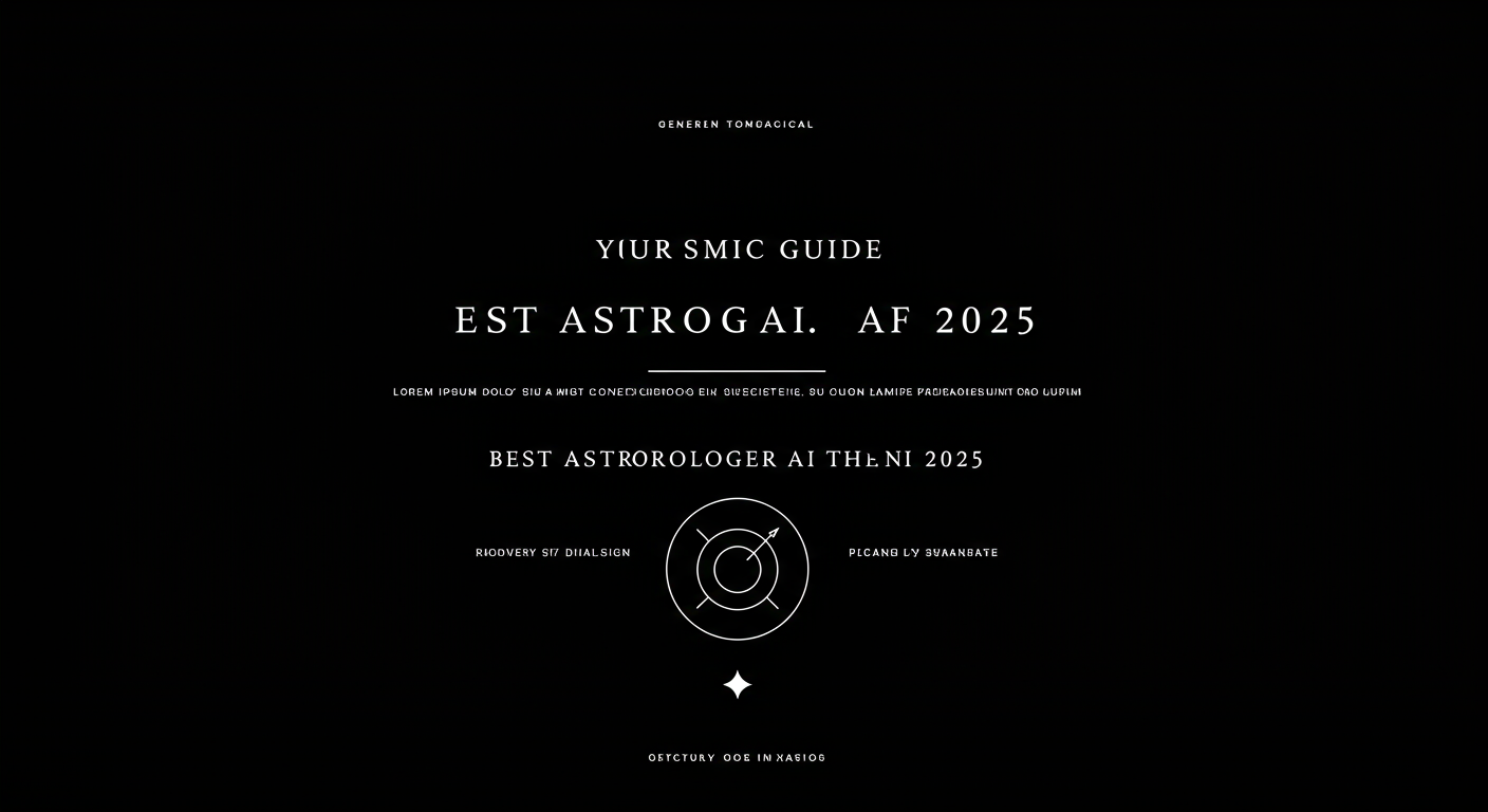 Your Cosmic Guide: Best Astrologer AI of 2025