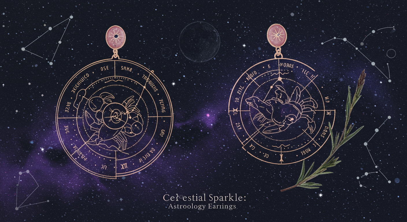 Celestial Sparkle: Astrology Earrings