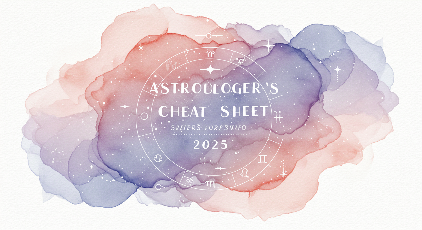 Your Astrologer's Cheat Sheet for 2025