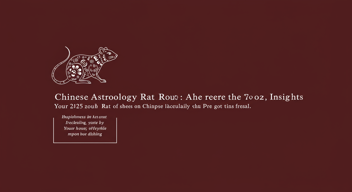 Chinese Astrology Rat: Your 2025 Insights