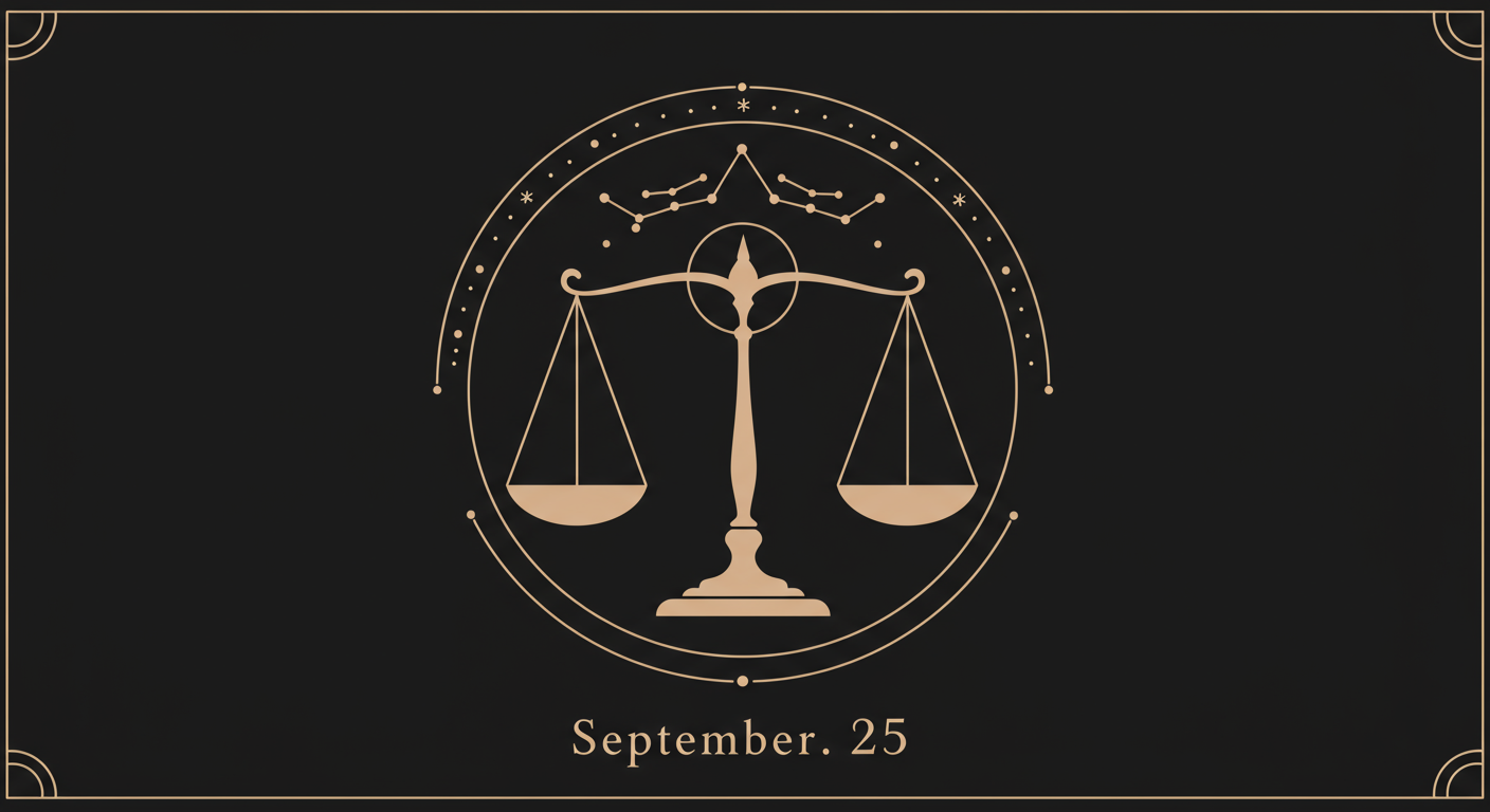 September 25 Zodiac: Libra's Scales & Balance