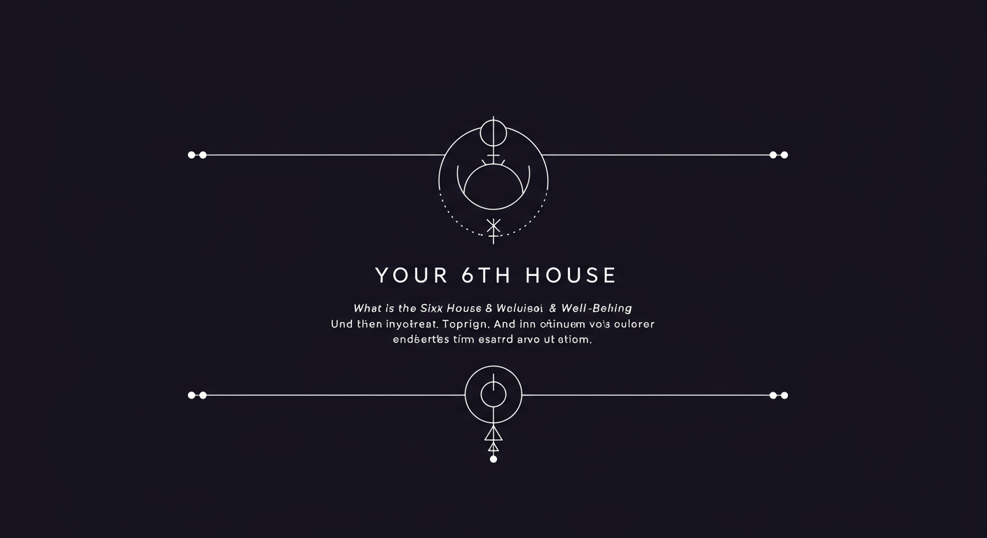 Your 6th House: Daily Rituals & Well-being