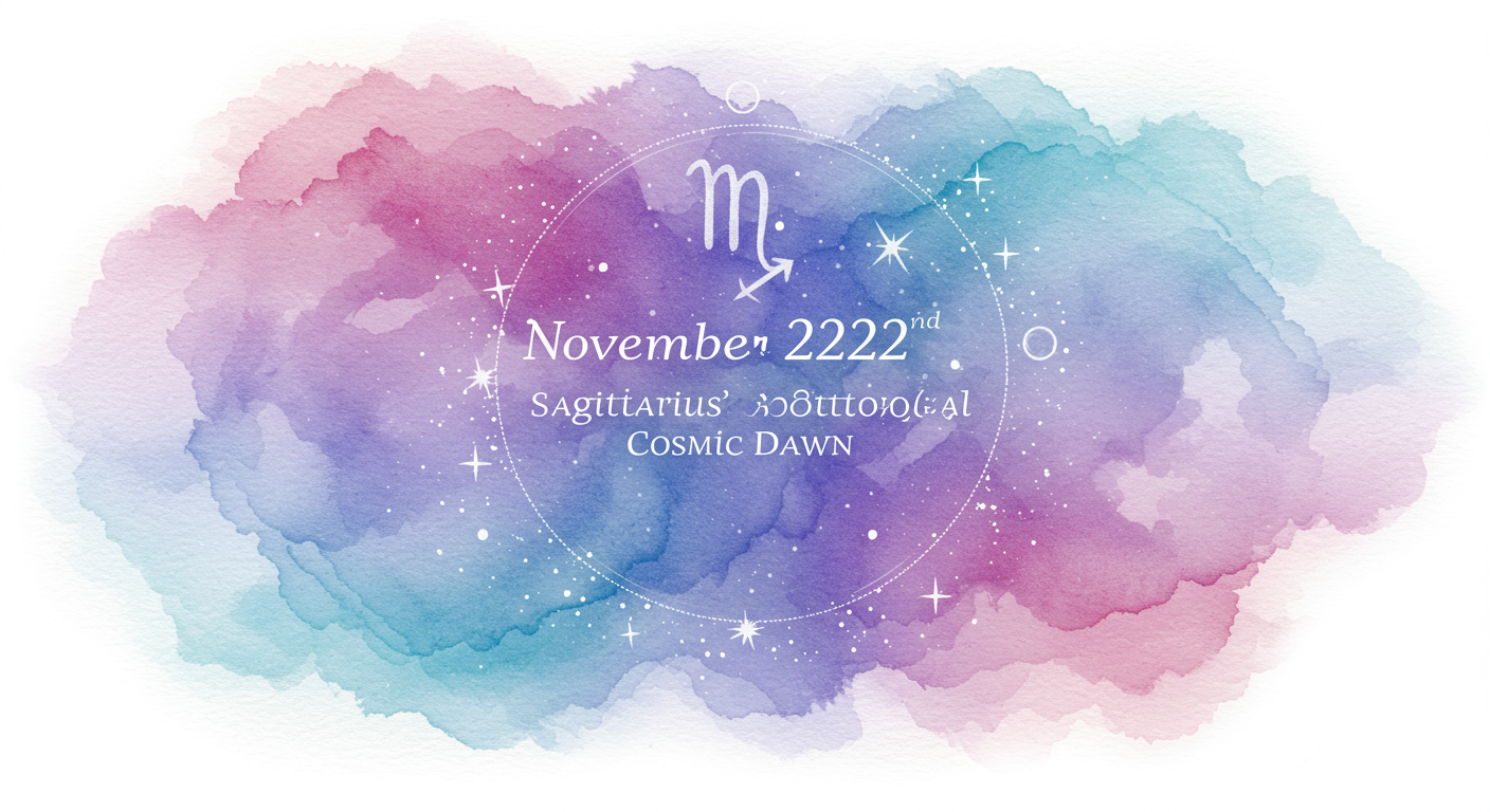 November 22nd: Sagittarius's Cosmic Dawn