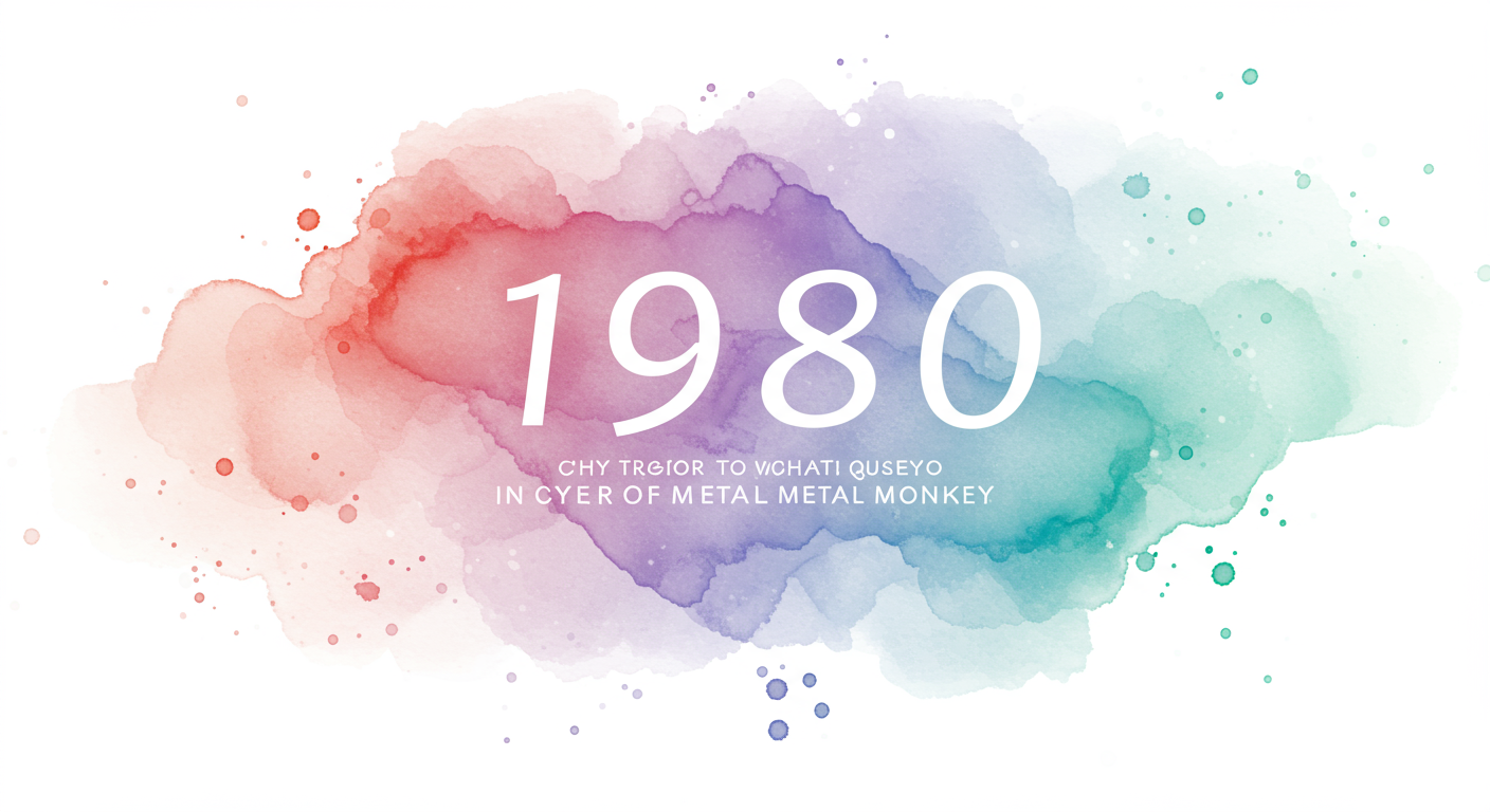 1980: The Year of the Metal Monkey