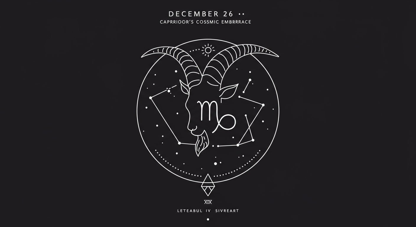 December 26: Capricorn's Cosmic Embrace