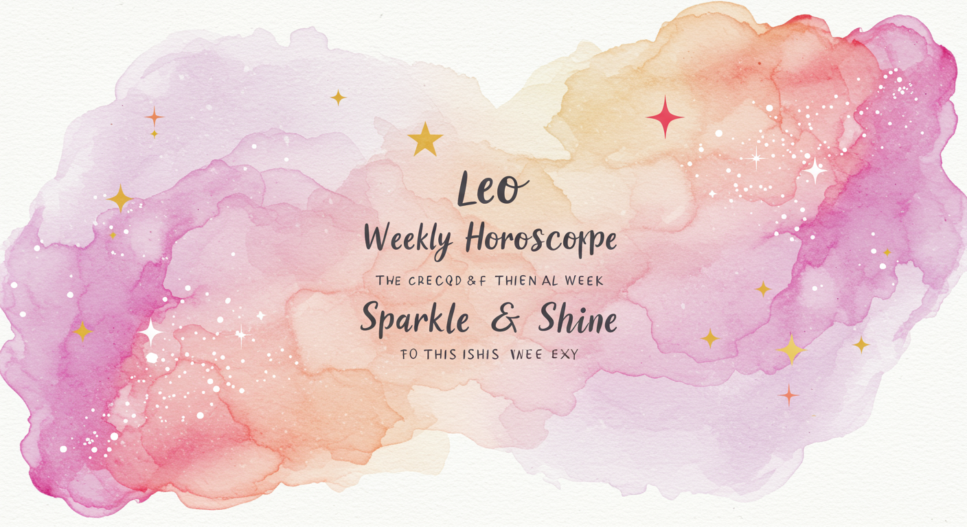 Leo Weekly Horoscope: Sparkle & Shine