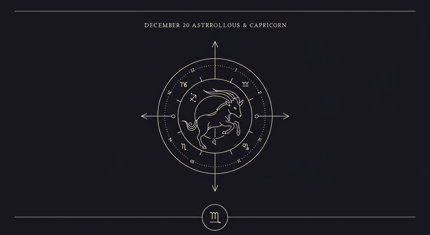 December 20 Astrology: Sagittarius & Capricorn