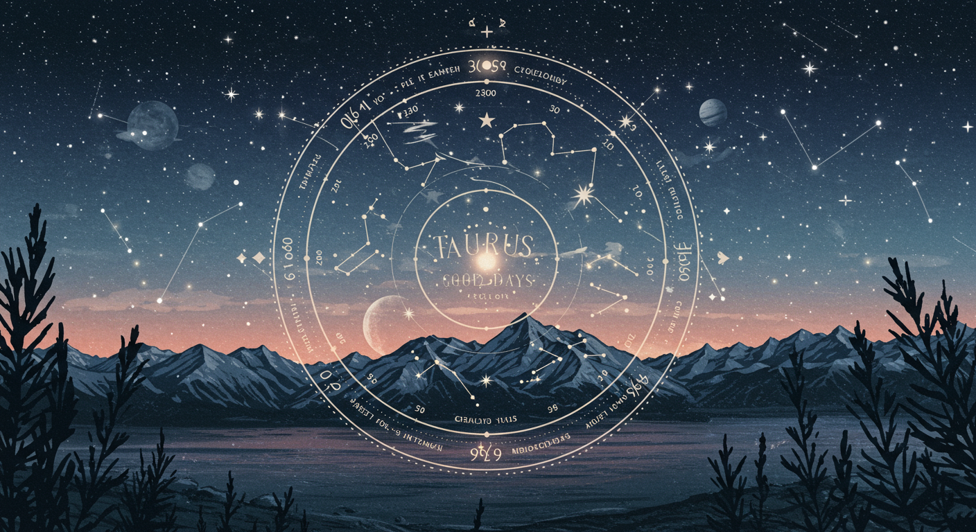 Taurus Good Days: Your Cosmic Calendar