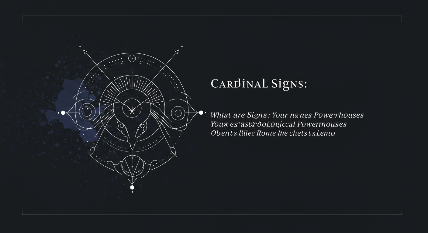 Cardinal Signs: Your Astrological Powerhouses