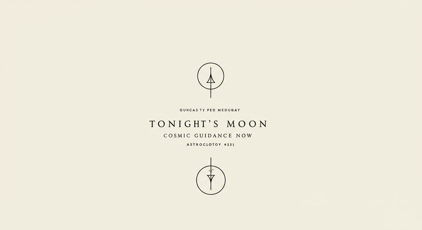 Tonight's Moon: Cosmic Guidance Now