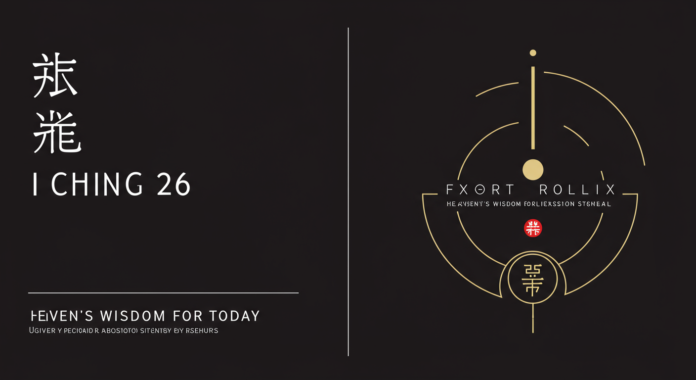 I Ching 26: Heaven's Wisdom for Today