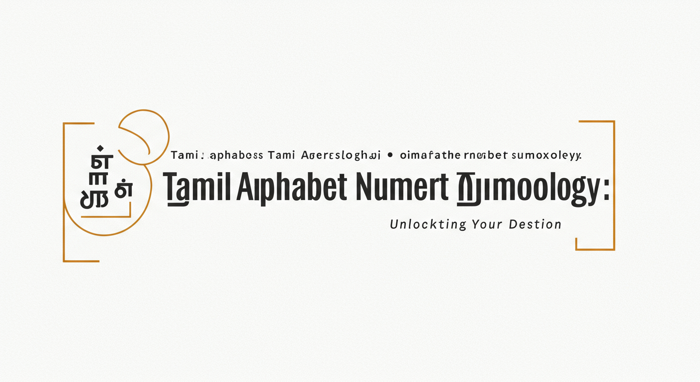 Tamil Alphabet Numerology: Unlocking Your Destiny