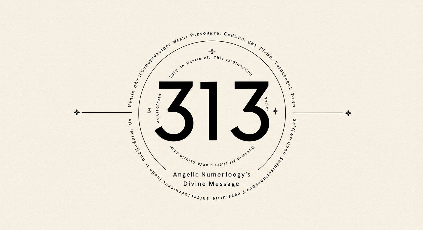 313: Angelic Numerology's Divine Message