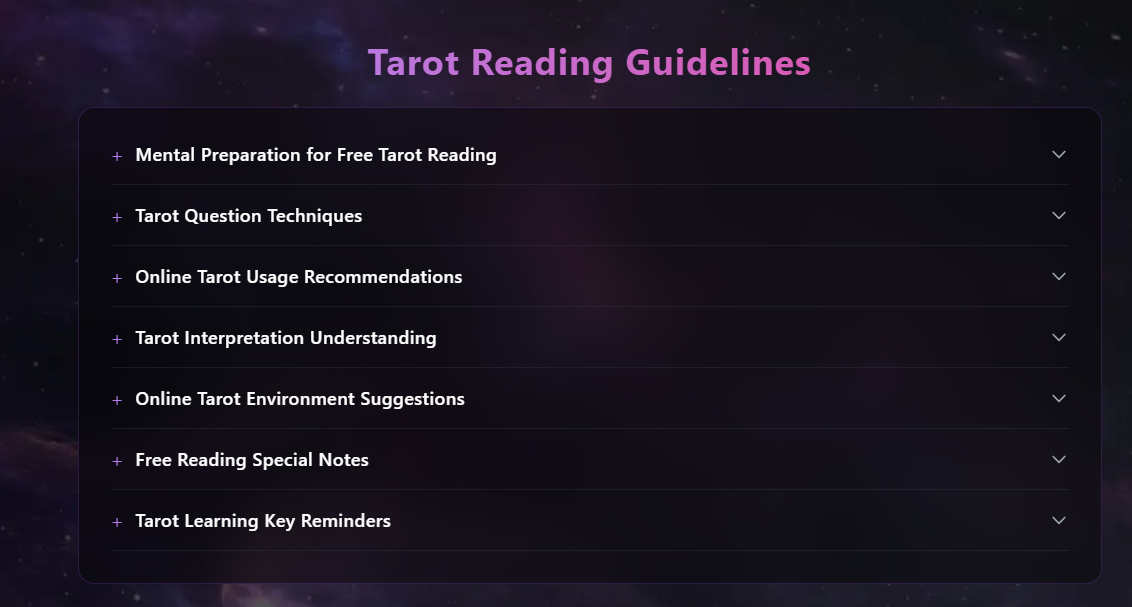 TarotQA screenshot 2