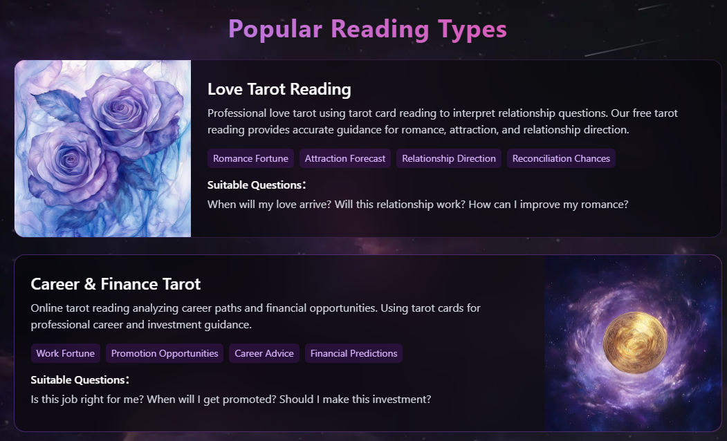 TarotQA screenshot 3