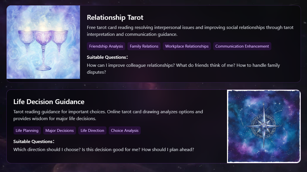 TarotQA screenshot 4